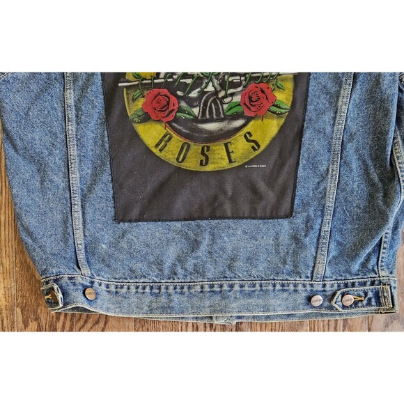 Rare Edwin made in Japan denim Jacket Vest Guns N Roses GNR World Tour 2002 Sz M - Picture 7 of 16